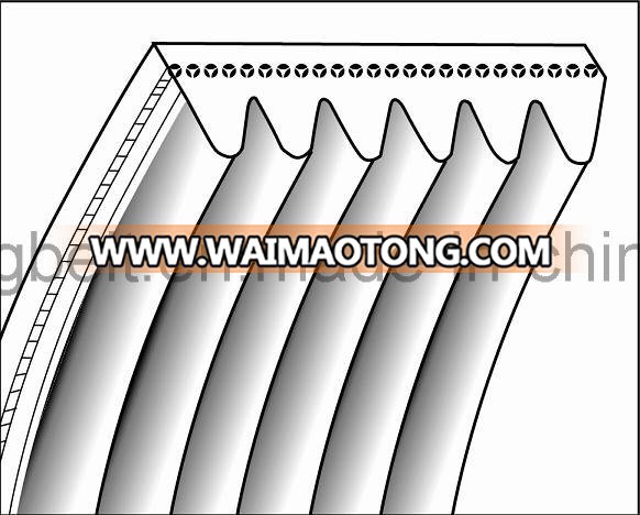 Moulded Elastic Rubber Poly V Belt Conveyor Belt for Logistic Transmission